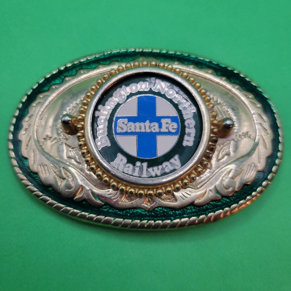 Santa Fe Railway Belt Buckle Burlington Northern